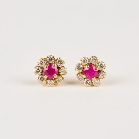 cer cei aur 18 k cu rubine si diamante