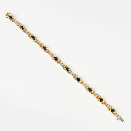 bratara aur 14 k cu safire si diamante