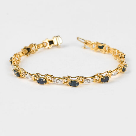 bratara aur 14 k cu safire si diamante